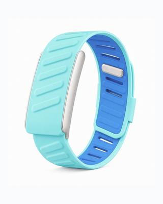 SportFlex Ice Blue replacement strap in a loop display on a white background