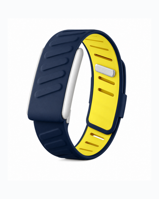SportFlex Navy Yellow replacement strap in a loop display on a white background