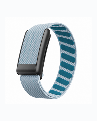 SuperKnit Diamond Blue replacement strap in a loop display on a white background