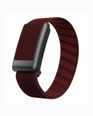 SuperKnit Rust Red replacement strap in a loop display on a white background
