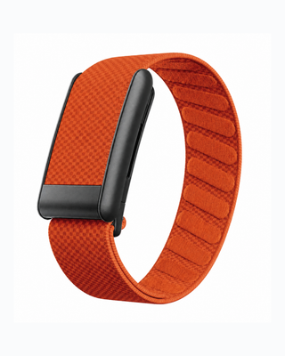 SuperKnit Signal Orange replacement strap in a loop display on a white background