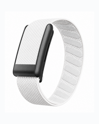 SuperKnit White replacement strap in a loop display on a white background